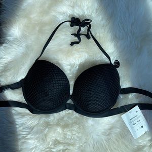 BRAND NEW (Iceland) Black Sexy Fishnet Bikini Top